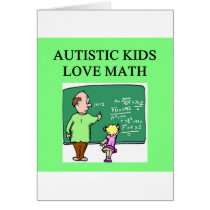 autistic kids love math card