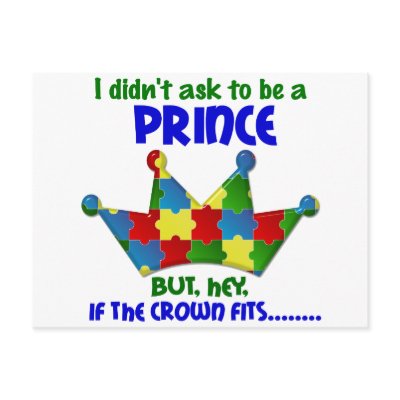Autistic Prince 2 AUTISM Post Card by awarenessgifts