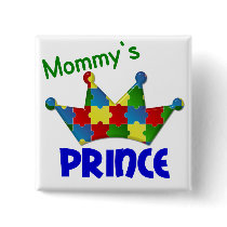 Autistic Prince 3 AUTISM Pinback Buttons
