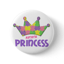 Autistic Princess 1 AUTISM Pinback Button