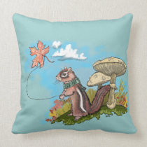 Autmn Chipmunk~nature's bounty pillow pillows