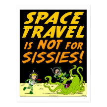 Autmum Lake "SPACE TRAVEL" Alien Postcard