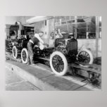 Auto Assembly Line, 1920s Poster