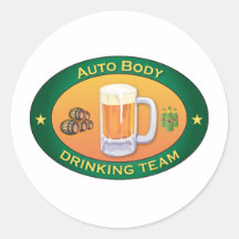 Auto Body Drinking Team Sticker