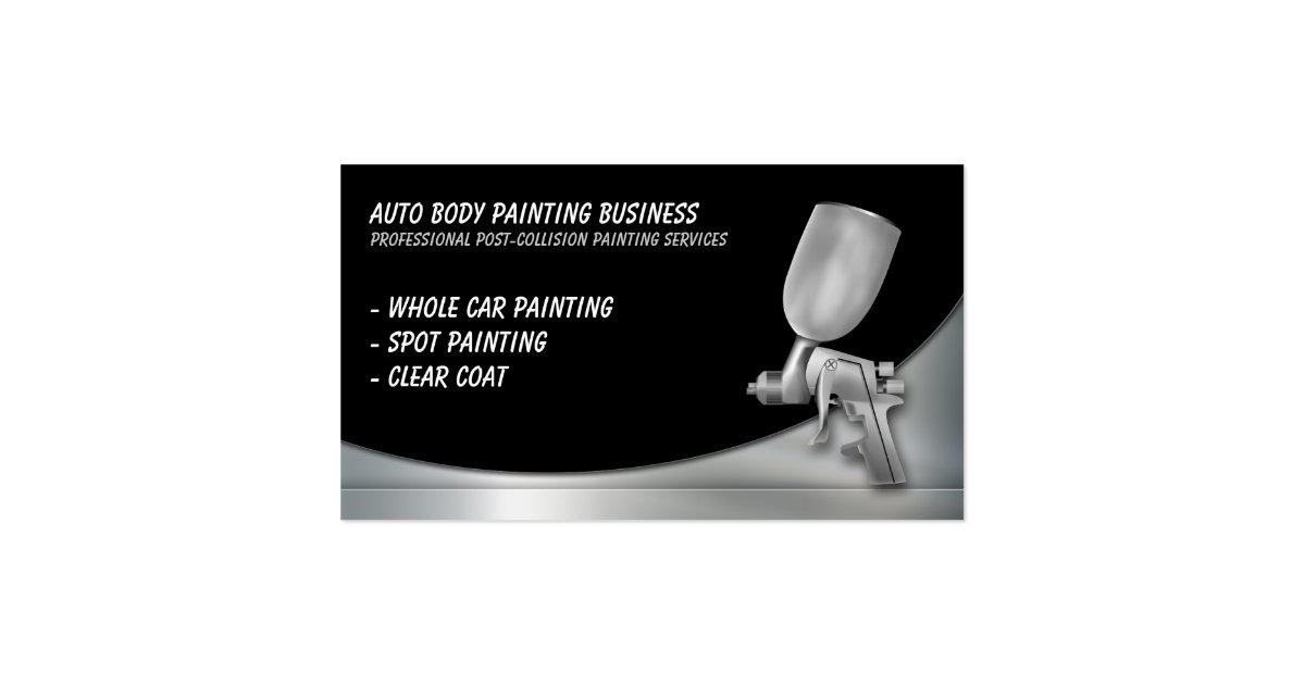 auto body painting professional business card zazzle horizontal business card