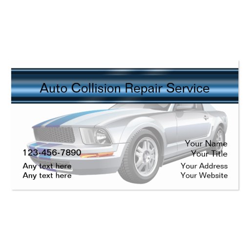 Auto Body Repair Business Card (front side)