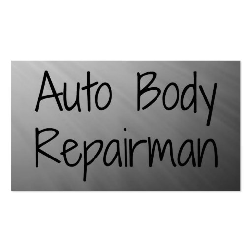 Auto Body Repairman Business Card
