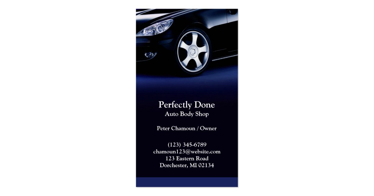 auto body shop business card zazzle auto body business cards