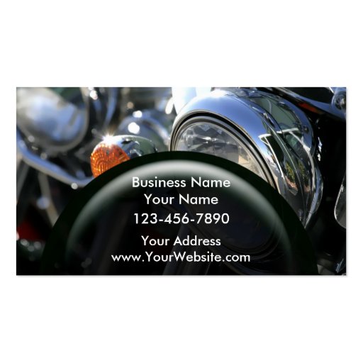 Auto Business Cards Motorcycles (back side)