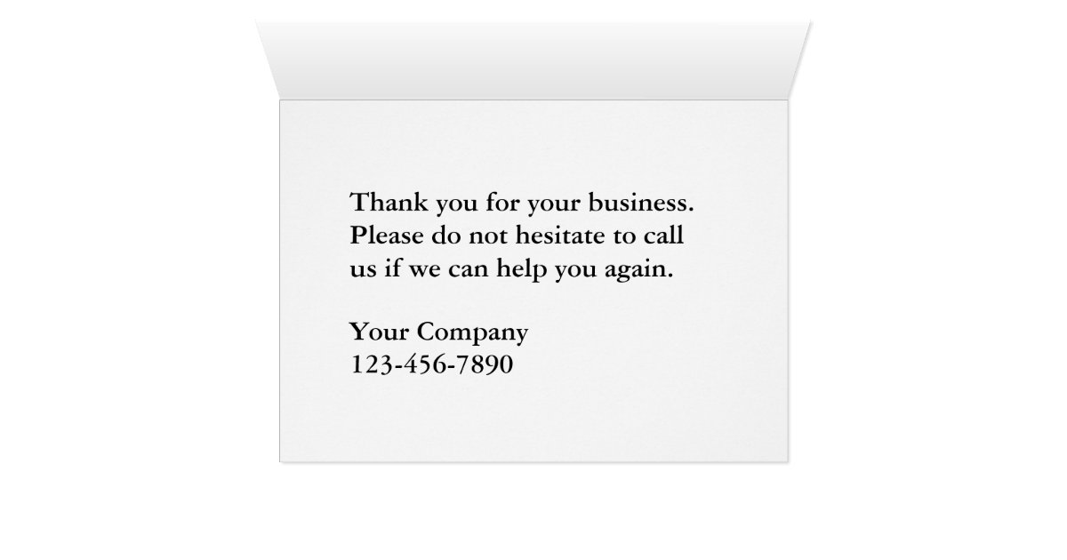 Auto Business Thank You Cards Zazzle