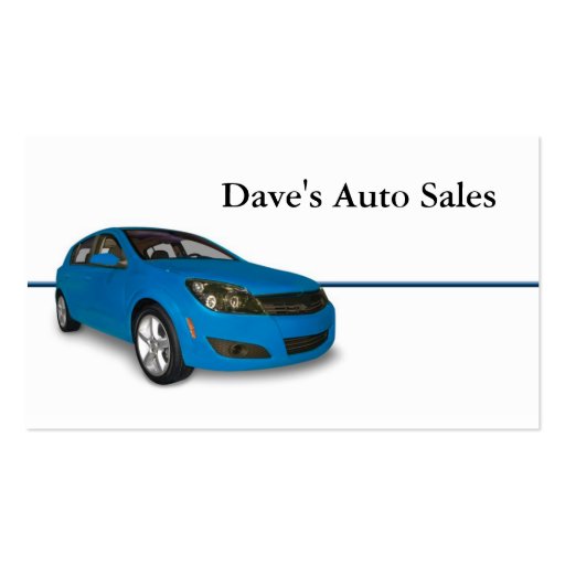 Auto Dealer Business Card (front side)