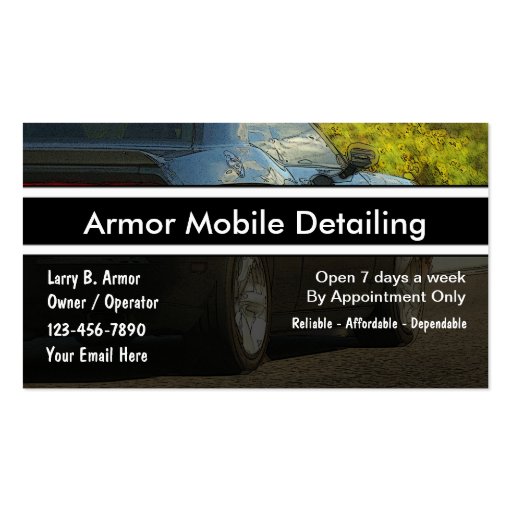 Auto Detailing Business Cards Templates