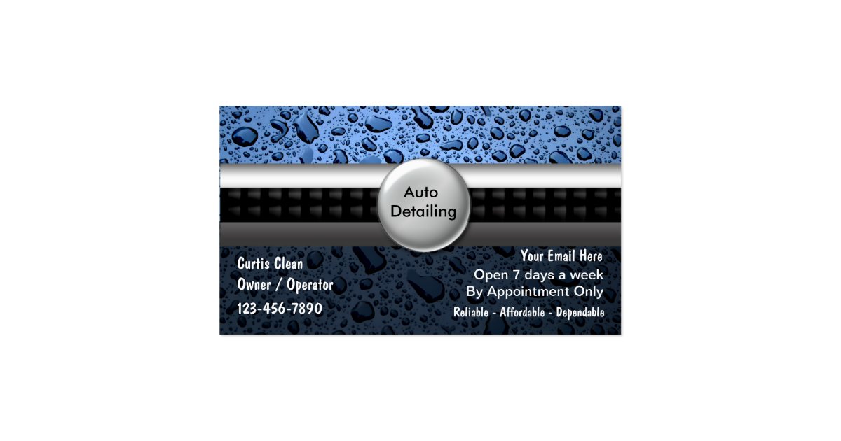 auto detailing business cards zazzle auto detailing business cards