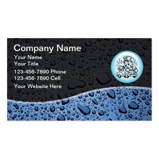 Auto Detailing Business Cards (front side)