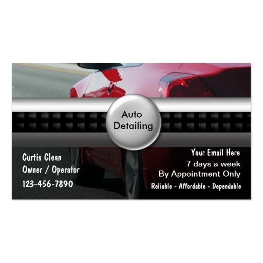 Auto Detailing Business Cards Templates