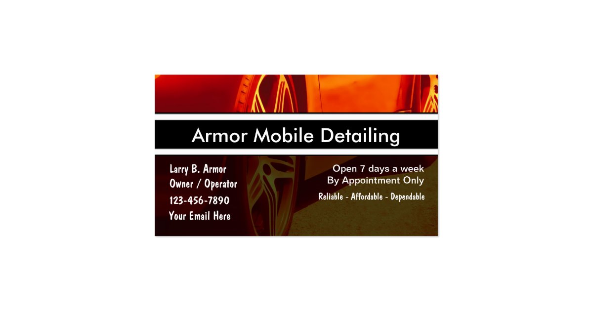 Auto Detailing Business Cards | Zazzle