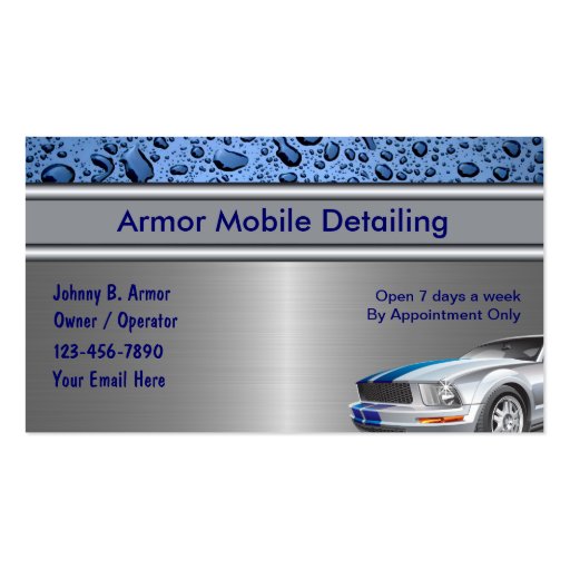 Auto Detailing Business Cards