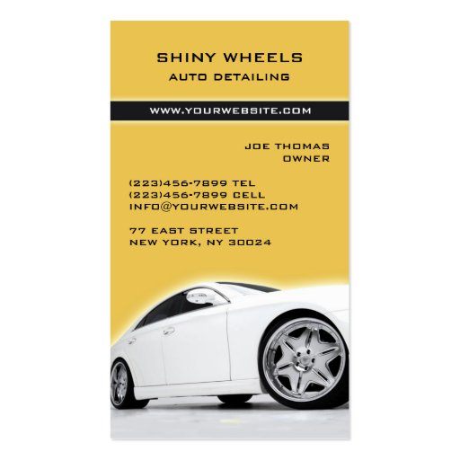 Auto Detailing / Cars Business Card (front side)