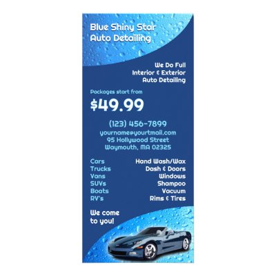 Auto Detailing Rack Card by all_items