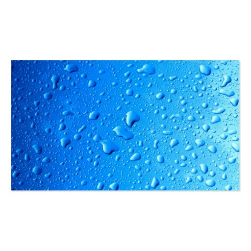 Auto Detailing with Water Drops Business Card (back side)