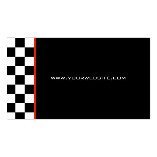 Auto Garage Business Card Racing (back side)
