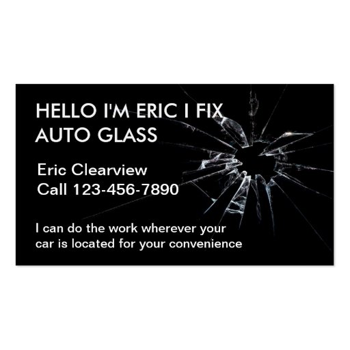 Auto Glass Business Cards | Zazzle