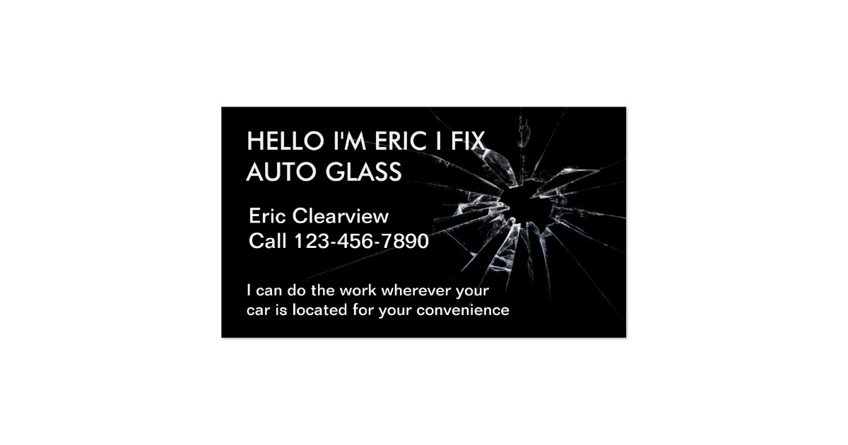 Auto Glass Business Cards | Zazzle