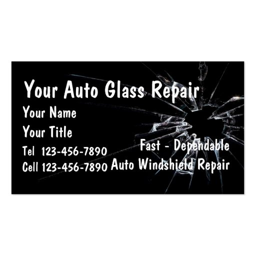 Auto Glass Business Card Template auto glass repair sided standard business cards Auto Glass Business Card Template auto glass repair sided standard business cards