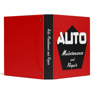Auto Maintenance and Repair Manual Binders by cowboyannie
