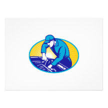 Auto Mechanic Car Repair Retro Custom Invitation