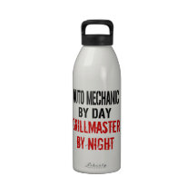 Auto Mechanic Grillmaster Drinking Bottles