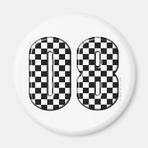 auto racing 08 number magnets