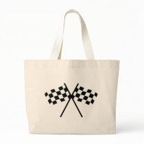 auto racing checker flag canvas bag