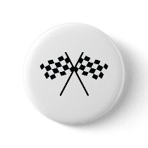 auto racing checker flag pinback buttons