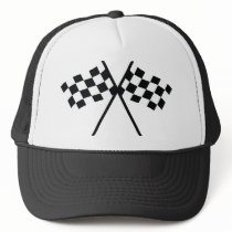 auto racing checker flag hat