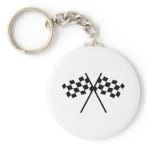 auto racing checker flag keychain