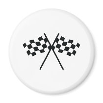 auto racing checker flag magnets
