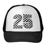 auto racing checkers number 25 hat