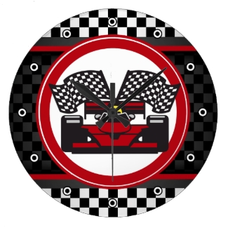 Auto Racing Design Wall Clock