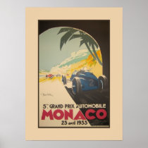 Auto Racing Grand Prix Monaco 1933 Posters