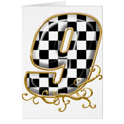 Auto Racing Christmas Cards on Auto Racing Number 9 Greeting Card From Zazzle Com