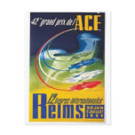 Auto Racing Poster Post Card