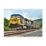 Auto Rack Train Post Card