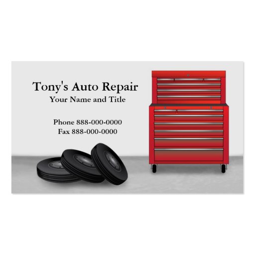 Auto Repair Business Card (front side)