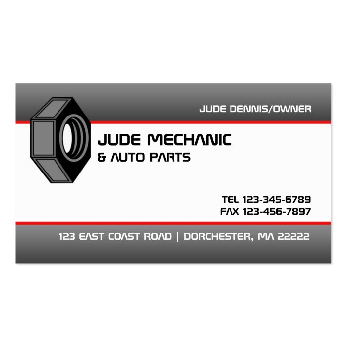Auto Repair Business Card