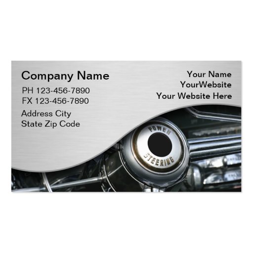Auto Repair Business Cards (front side)