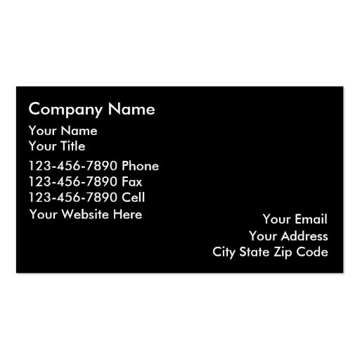 Auto Repair Business Cards (back side)