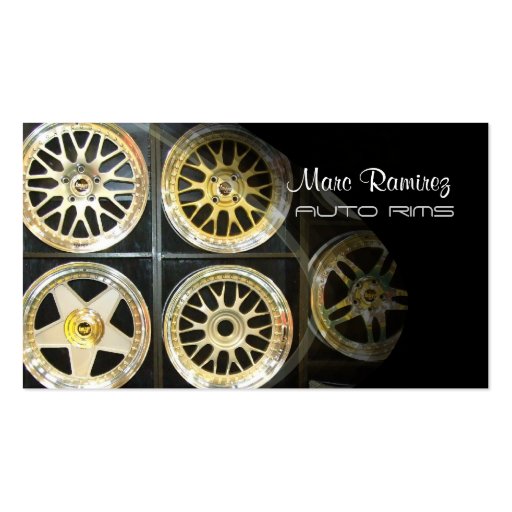 Auto Rims, photo business cards (front side)