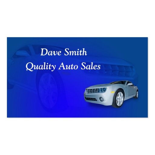 Auto Sales and Service Business Card (front side)