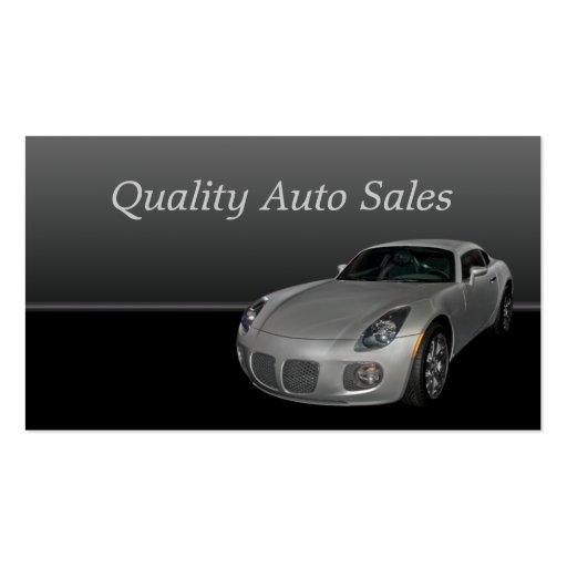 Auto Sales and Service Business Card Template (front side)